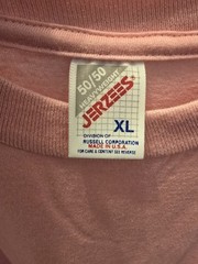 Vintage 90’s Jerzees Blank Pink T-Shirt Sz XL Made in USA 50/50 Paper Thin