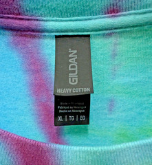 Handmade Tie Dye Spiral & Lines Pattern Rainbow XL Shirt 22.5″ W X 29.5″ L