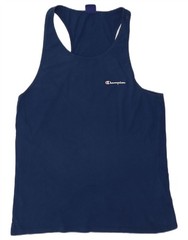 Champion Mens Vest Top XL Navy Blue Cotton UA08