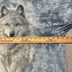 The Mountain Shirt Adult L Blue Tie Dye Wolf Arctic Snow 3D Tees Graphic T-shirt