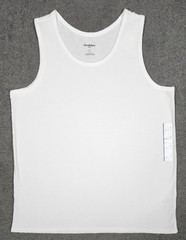 Men’s Sleeveless Tanks T Shirts LARGE White 4 PACK Goodfellow Round Neck Stretch