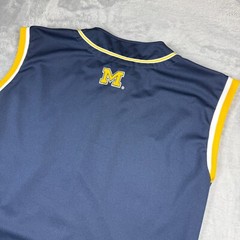 Vintage Colosseum Michigan Baseball Jersey Men XL Maize Blue Sleeveless Embroide