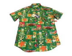 NWT New Mens LARGE Disney Parks RSVLT Enchanted Tiki Room Button Down Shirt