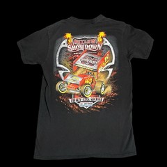 Vtg Charlotte Outlaw Championship Dirt Track Car Racing T-Shirt S Black Unisex