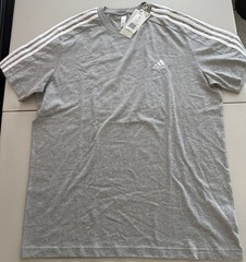 NWT Adidas Men’s Essentials Single Jersey 3-Stripes Tee, Size Large #IC9337