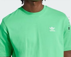 Mens S ADIDAS ORIGINALS logo ESSENTIALS TREFOIL TEE SHIRT GREEN JN0235 small NEW