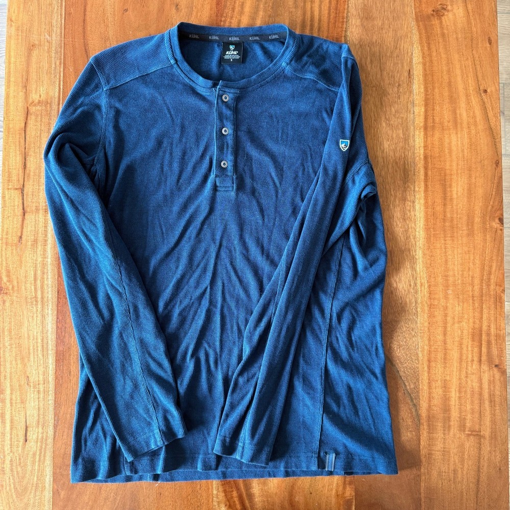Kuhl Men’s Teal Thermal Henley Long Sleeve Size S