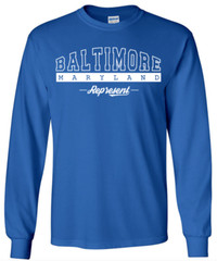 Baltimore Maryland T-Shirt Long Sleeve Graphic tee