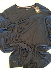New Athletic Works Men’s T-Shirt Navy Blue 5XL Polyester DriWorks Breathable