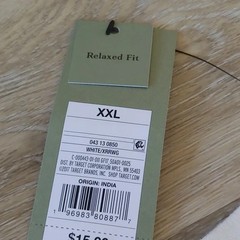 NWT Goodfellow & Co Men’s Relaxed Fit T-Shirt White Size XXL