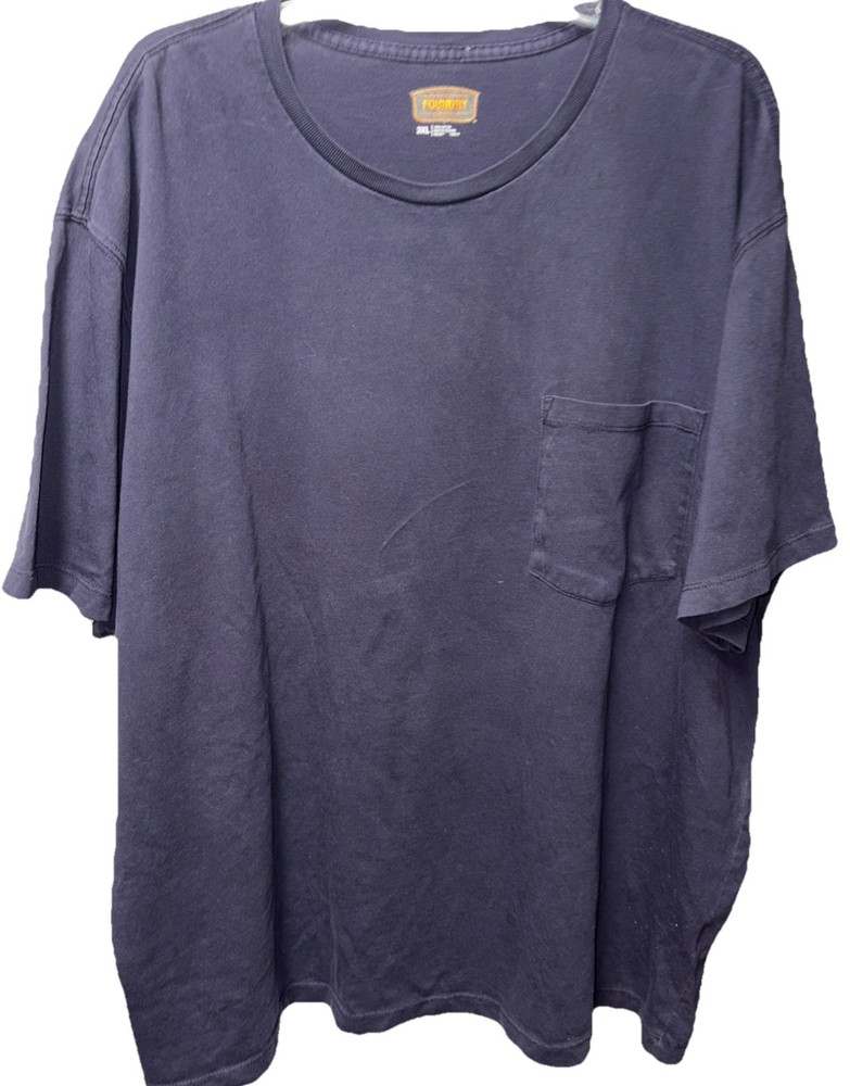 FOUNDRY SUPPLY CO BLACK POCKET T SHIRT CASUAL COMFORT WORKWEAR OUTDOOR SZ 3XL