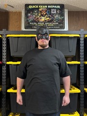 Shaka Wear Heavyweight Tall T-Shirt Big & Tall 3XLT Black Long Length Tee