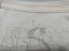 True Love & False Idols Painted Feel Muscular Wave Rider Distressed Tshirt L