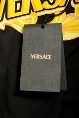 Versace Men’s Black & Barocco Logo Print Short Sleeve T-Shirt US 2XL IT 56