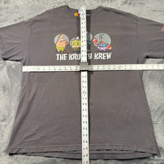 Vintage Nickelodeon T-Shirt Mens XL Gray SpongeBob SquarePants The Krusty Krew