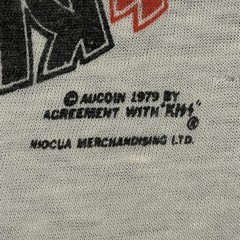 Vintage KISS 1979 World Tour Shirt Sheer Mens Small Official Concert Merch 1970s