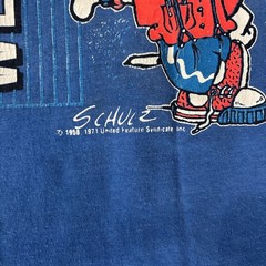 Vintage 70s Snoopy Joe Cool West Germany Ringer T-Shirt Jersey Artex XL Schulz