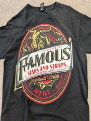Famous Stars and Straps T Shirt Mens Medium Black Y2K Graphic Streetwear Logo