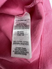 Lacoste men women’s size L pink relaxed fit graphic print unisex cotton t shirt
