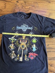 Disney Kingdom Hearts III Graphic Unisex T-Shirt Medium Med Square Enix Faded