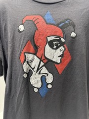 Harley Quinn Profiling T Shirt Mens Licensed DC Comics Tee Sport Dark Gray 3XL