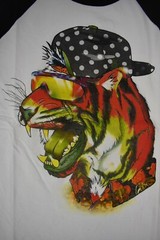 Neff Mens Fang Raglan 3/4 Sleeve White Shirt NWT S, M, L, XL, 2XL