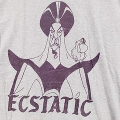 Disney T Shirt Men 2XL XXL Gray Aladdin Jafar Ecstatic Short Sleeve Pullover Tee