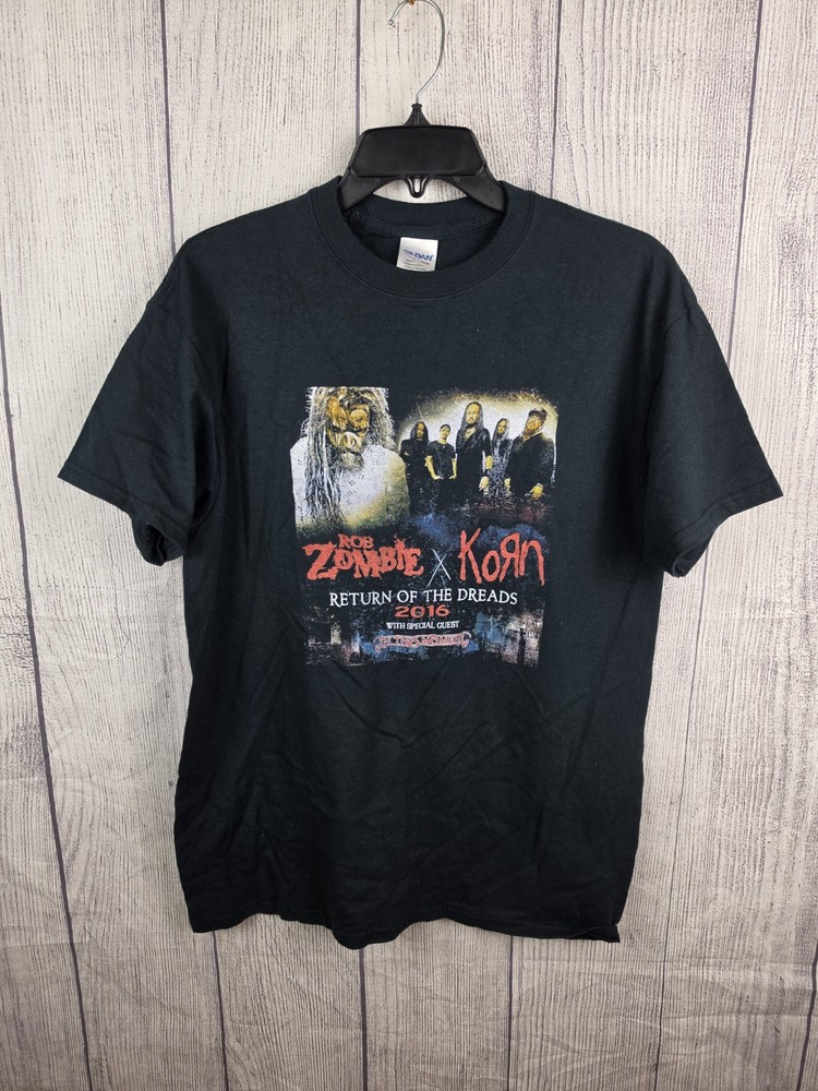 Rob Zombie Korn Return Of The Dreads 2016 Tour Concert Shirt Men M Rock Goth
