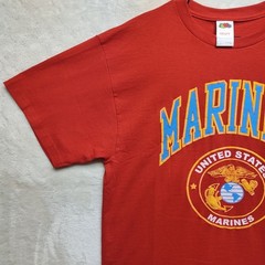 NWOT Vintage United States Marines T Shirt Red Mens Large FOTL Heavy Cotton Y2K
