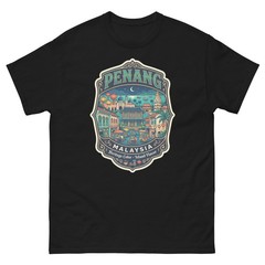 Penang Malaysia Heritage Graphic T-Shirt Unisex Travel Tee