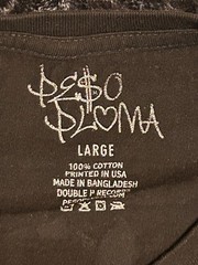 Peso Pluma Double P Spider Tour Shirt Size Large
