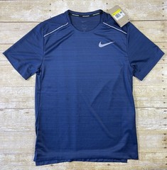 Nike Miler 1.0 T-Shirt Size Small Midnight Navy AJ7565-411 Dri-Fit Short Sleeve