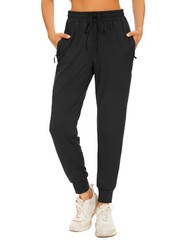 Women’s Casual Pants Zipper Pockets High Waist Lounge Sweatpants Yoga Travel