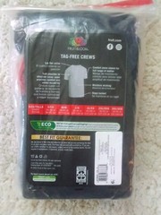 Fruit of The Loom 6 Tag-Free Crews Comfort Move Sleeve T-Shirts Size S 34-36