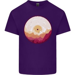Vinyl Landscape Record Mountains DJ Decks Mens Light Cotton T-Shirt