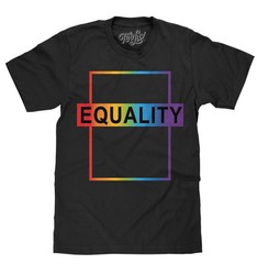 Equality Rainbow Mens T Shirt Black