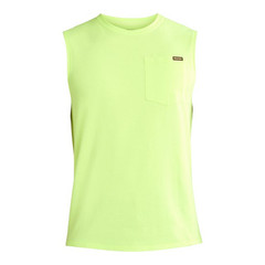 Brahma Relaxed Fit Muscle Tank Pocket Tee Blaze Acid Yellow Men’s Size L XL New
