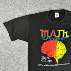 Vintage “Math Blows Your Mind” Delta College Math Competition Shirt – Size Large