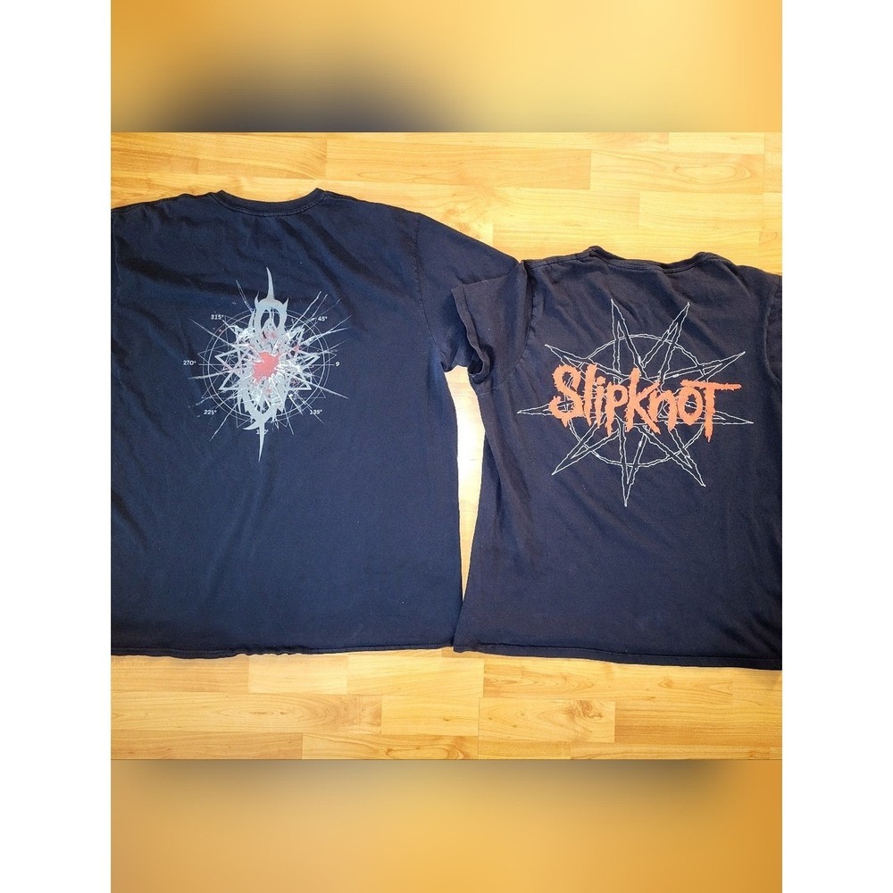 Slipknot Thrashed Bundle 2for1 Tees: Mens Faded Black XL / Large Black Graphics
