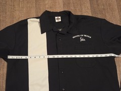 House of Blues Las Vegas Blues Brothers Jake Bowling Shirt Black White Stripe XL
