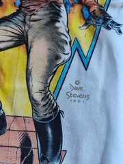VINTAGE ROCKETEER LARGE T SHIRT DAVE STEVENS GRAPHITTI DESIGNS DEADSTOCK