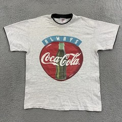 Vintage Always Coca Cola Shirt Mens Large Soda Pop Promo Single Stitch 90s USA