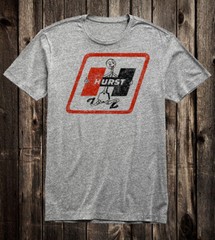 Hot Rod Tee T Shirt Drag Race Nostalgia Hurst Guy Mascot Floor Shifter
