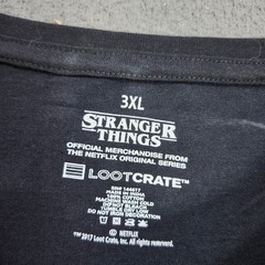 Stranger Things Loot Crate Mens 3XL T-Shirt Black Eleven Demogorgon Graphic Tee