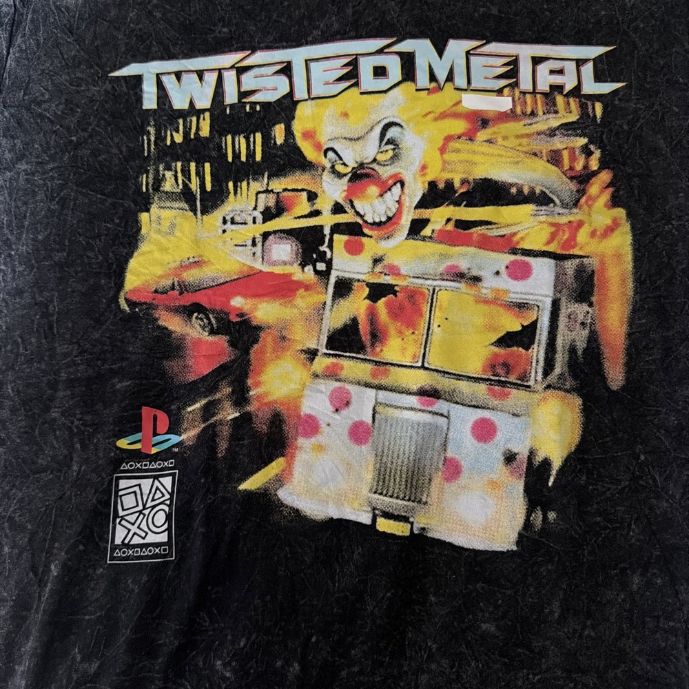 Twisted Metal Sweet Tooth T-Shirt 3XL NWT PlayStation Acid Wash Graphic Tee