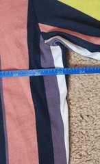 Pac Cares Mens XL Striped T-Shirt Multi-color Short Sleeve Designer Classic 90s