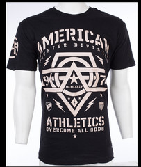 AMERICAN FIGHTER Black WESTEND Athletic Graphic T-shirt NWT