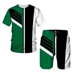 New Men’s Sets 3d Tracksuit Summer Fashion Clothes for Man Tshirt Shorts 2 Piece
