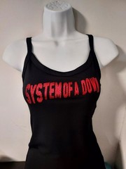 System of a Down tank top Toxicity Red Glitter System Of A Down Shirt Or Croptop
