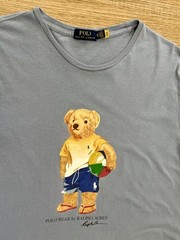 Ralph Lauren Polo Bear Tee Shirt Short Sleeve Sky Blue Beach Sandals Ball Men XL